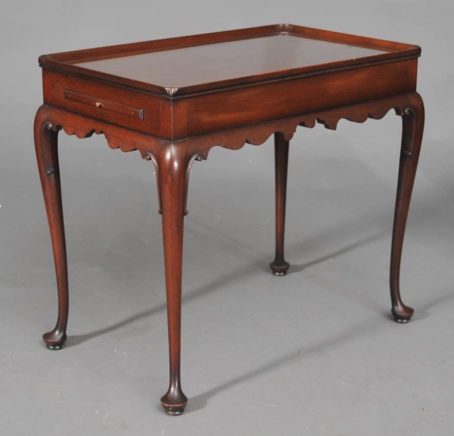 Kittinger Queen Anne Style Tea Table: 26" high 29" x 18" top estimate 400/600 Buyer is responsible for arranging 3rd party shipping.