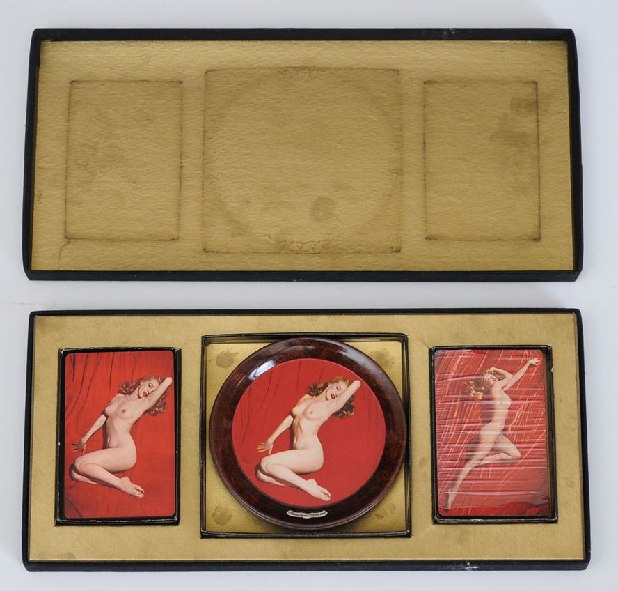 Marilyn Monroe Playing Cards: boxed set with four trays Brown & Bigelow circa 1955 with original mailing envelope estimate 200/300 SHIPPING DETAILS: Shipping available within the Continental USA (excludes insurance) $20. Internati