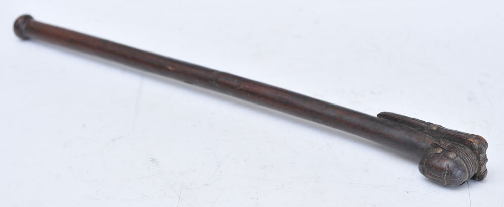 Tribal Dance Wand: probably African with brass tacks 21 1/4" long 19th century estimate 300/500