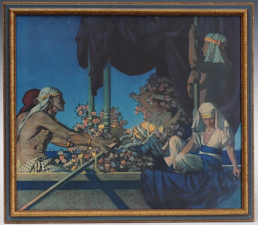 Maxfield Parrish: Cleopatra published by Crane 13 1/2" x 15 3/4" lithograph circa 1920 estimate 400/600