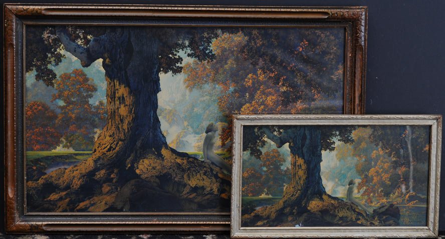 Maxfield Parrish: Dreaming large folio 18" x 30" small folio 10" x 18" early 20th century estimate 300/500