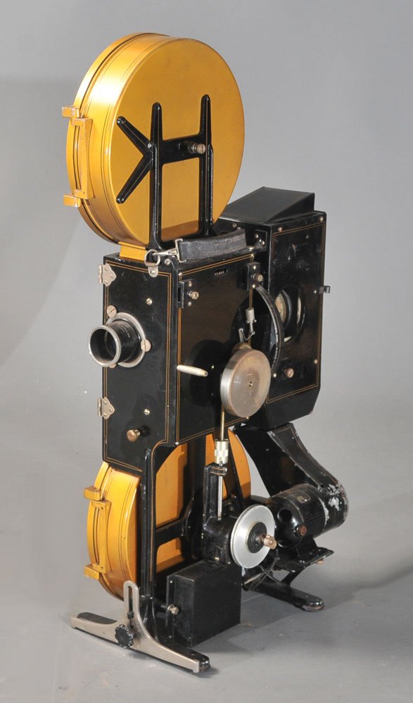 Holmes Motion Picture Machine: 35 mm movie projector #P1620 Model 780, with portable case 32 1/2" high, circa 1920, estimate 400/600