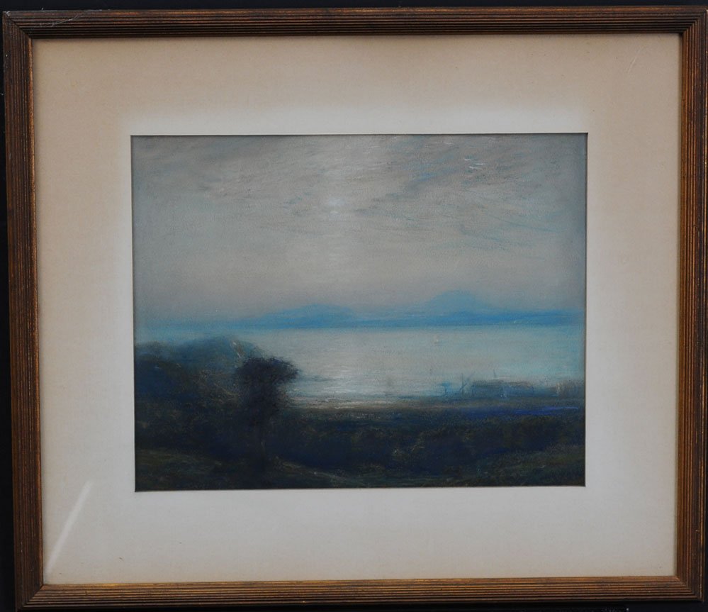Samuel Coleman: Harbor View 9 1/2" x 12" pastel on paper signed lower right, estimate 500/750