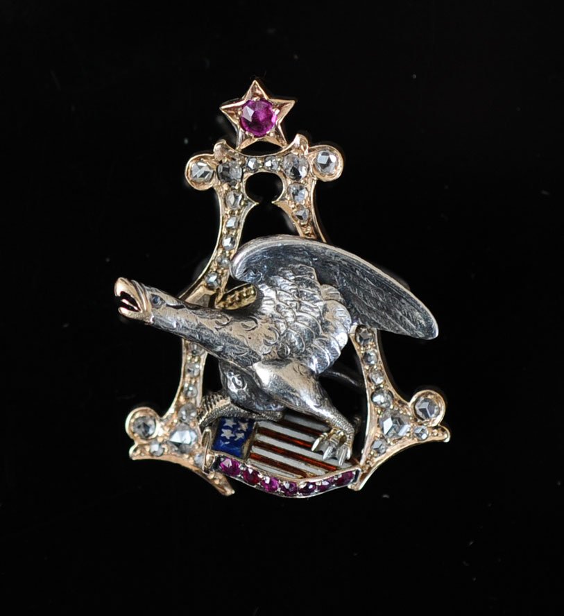 Anheuser Busch Diamond Pendant: 30 mm long 7 dwt gross, estimate 300/500