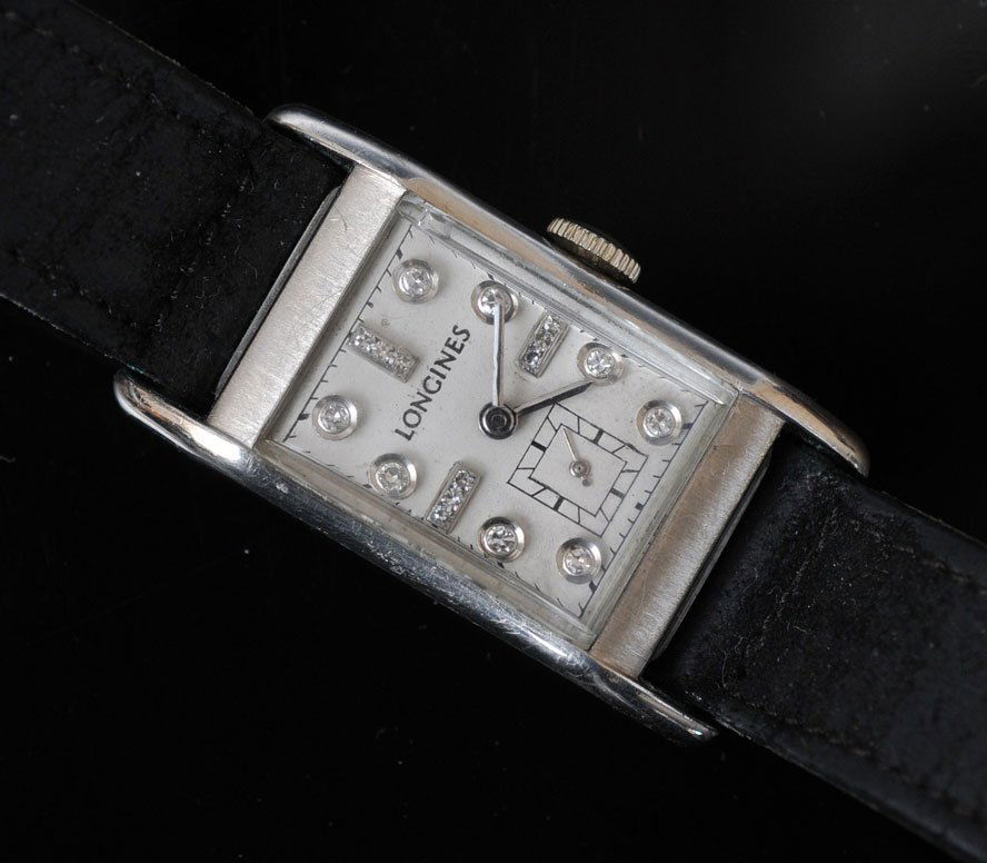 Longines Palladium Wrist Watch: estimate 500/750