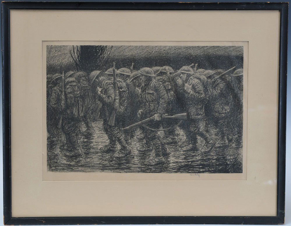 Kerr Eby: Where Do We Go 12" x 18" lithograph signed lower right, estimate 400/600