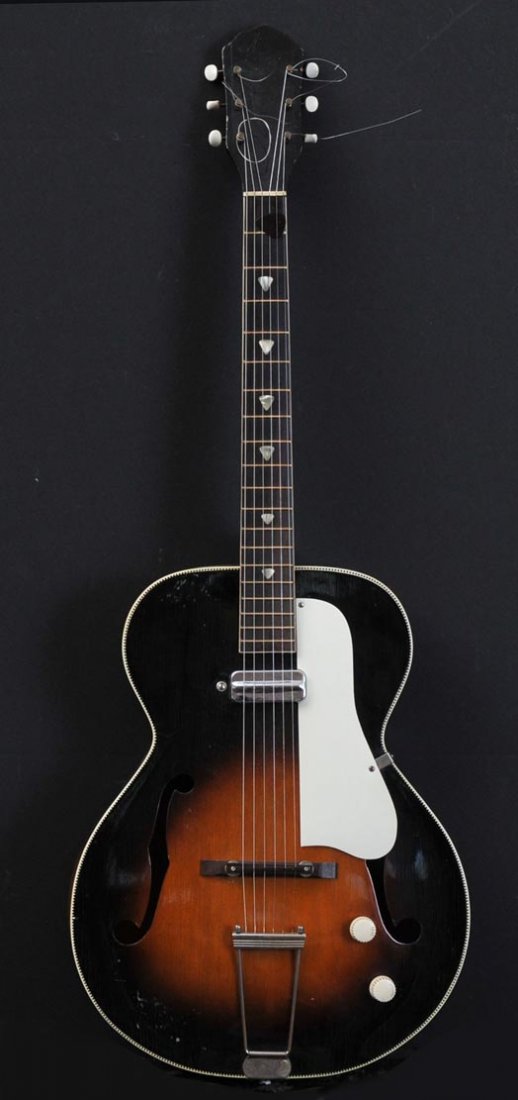 Kay Archtop Hollow Body Electric Guitar: with speed bump pick-up 42" long, estimate 400/600