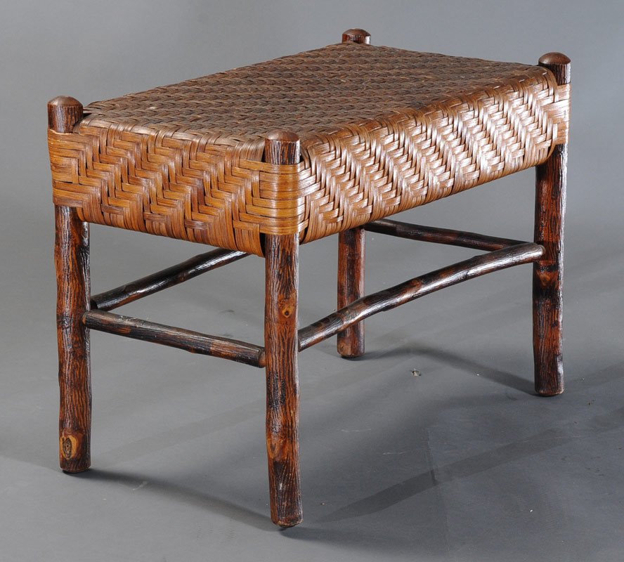 Adirondack Footstool: 19" high, 27" x 15" wide unsigned early 20th century, estimate 200/300