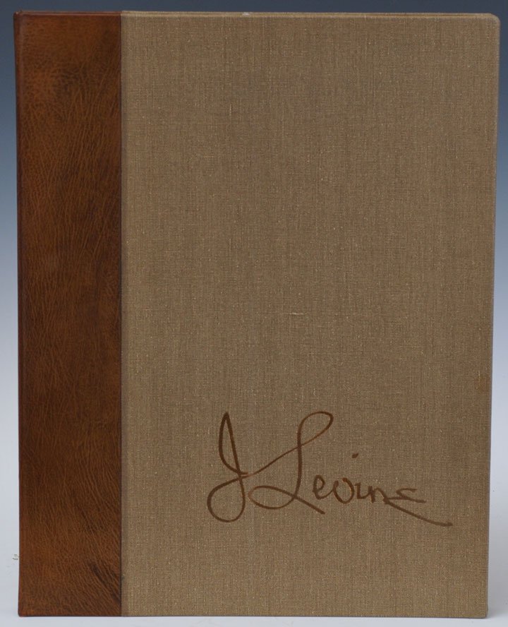 Jack Levine: Suite of 25 Etchings inspired by Dreigroschen Film touch stone 1967 with original cloth mounted clam shell case 19" x 14 1/2", estimate 400/600