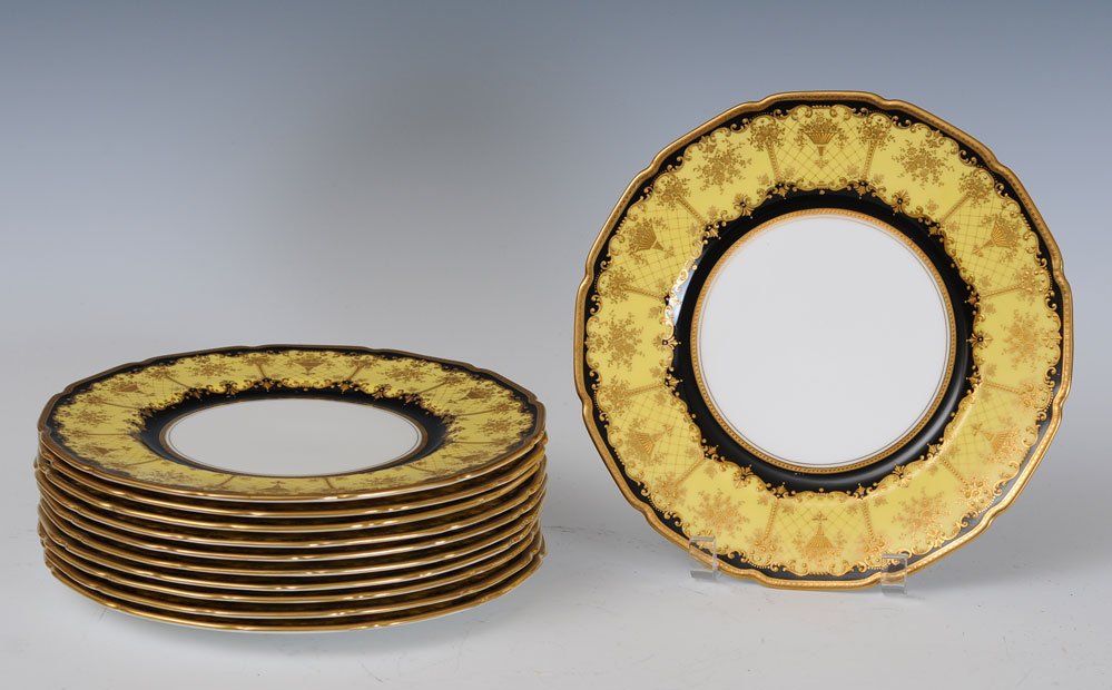 Set of 11 Royal Doulton Plates: retailed by Marshall Field early 20th century estimate 300/500
