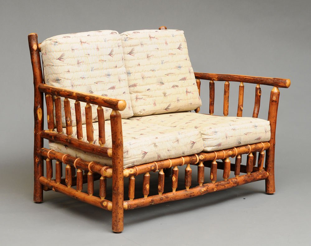 Adirondack Settee: signed Old Hickory 52" x 33", 36" high late 20th century estimate 300/500