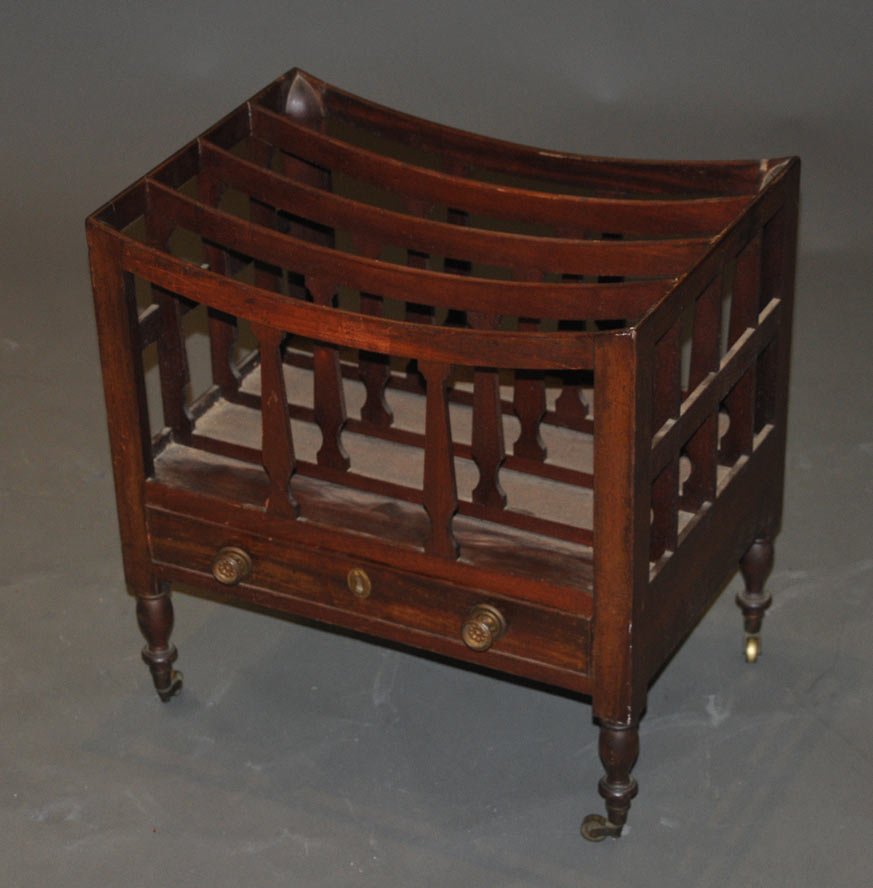 English Mahogany Canterbury: 20" x 14", 20" high 19th century estimate 300/500