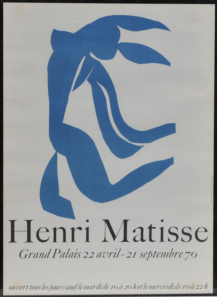 Henri Matisse Exhibition Poster: 23 1/2" x 17" dated 1970