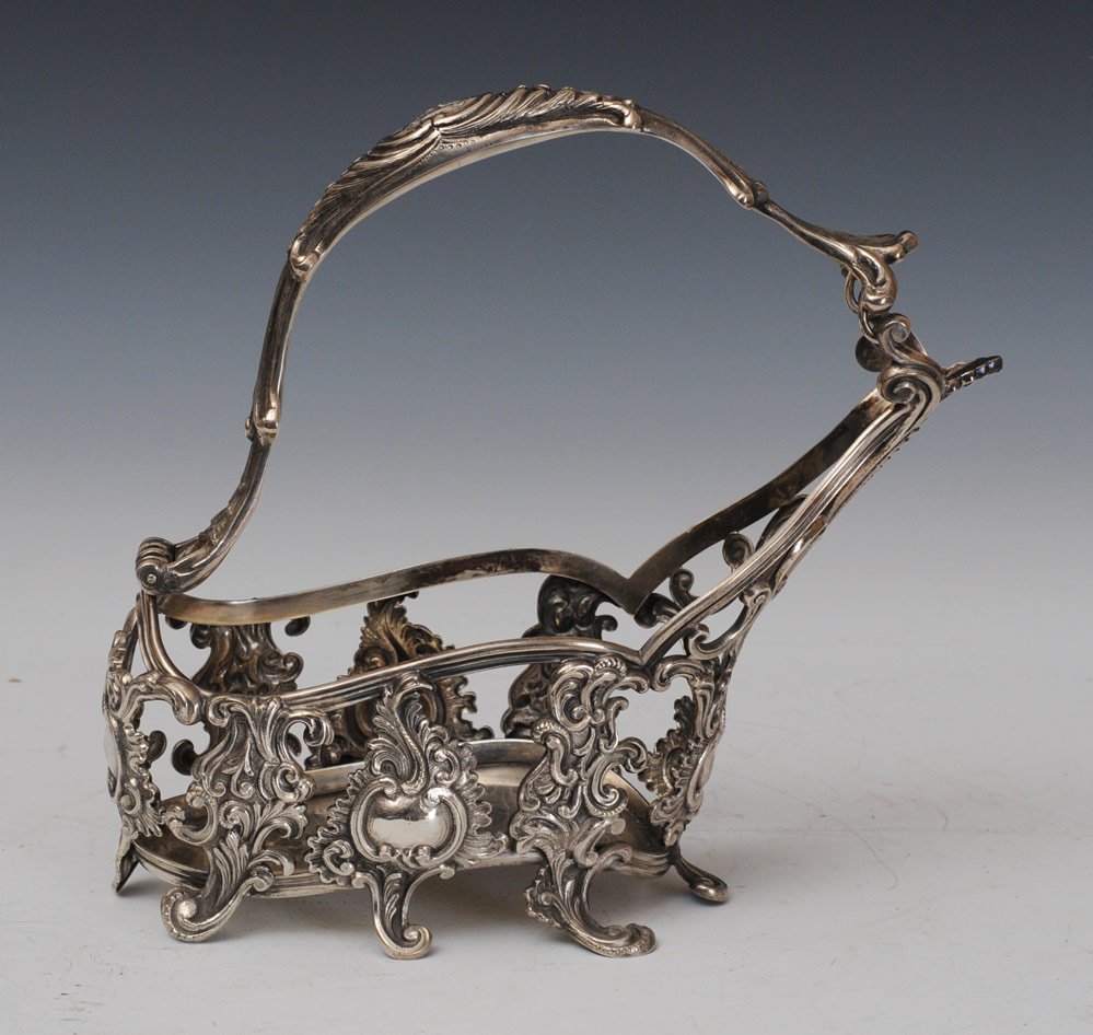 Gianmaria Buccellati Sterling Silver Wine Decanter: the handle hinged at back 10" high, 25 troy ounces signed