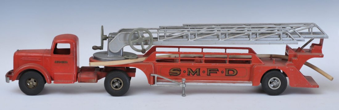Smith Miller Pressed Steel Ladder Truck: 36" long