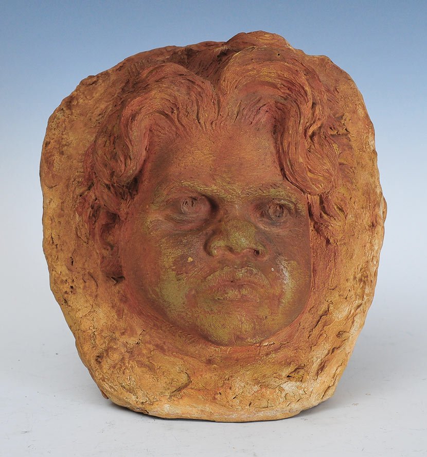 William Ricketts: Aboriginal Boy 9" high terracotta signed on bottom SHIPPING: Shipping available within the Continental USA (excludes insurance) $40. International buyers are responsible for arranging 3rd party shippi