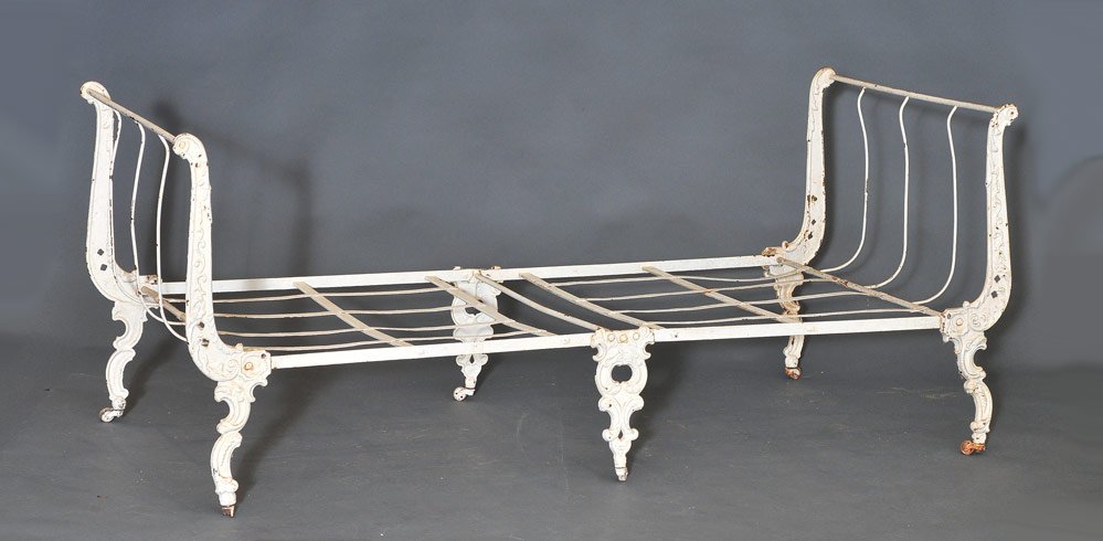Pair of French Victorian Folding Day Beds: 74" x 36" x 30" late 19th century SHIPPING: Buyer is responsible for arranging 3rd party shipping. Also see 3rd party shipper list provided in SHIPPING tab.