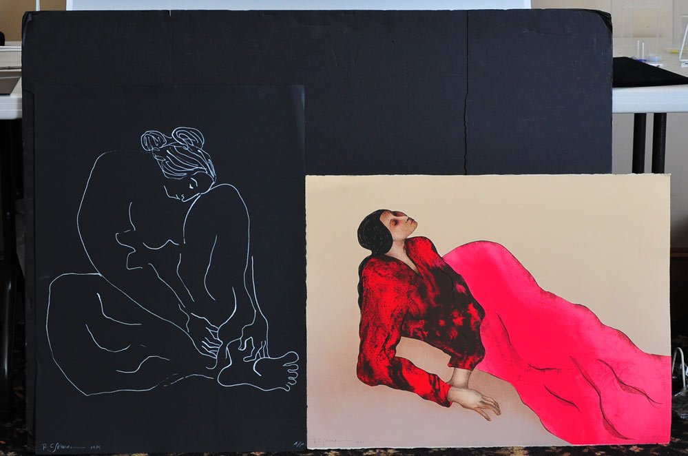 R.C. Gorman: group of 4 lithographs each 30" x 22" each pencil signed SHIPPING: Buyer is responsible for arranging 3rd party shipping. Also see 3rd party shipper list provided in SHIPPING tab.