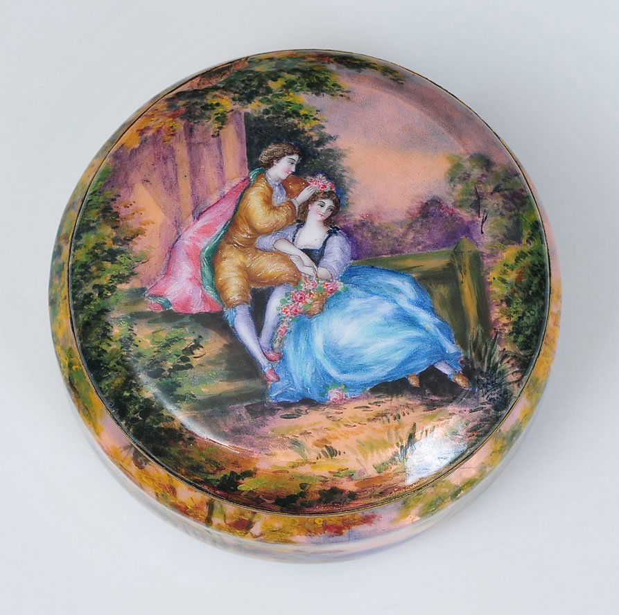 French Enameled Dresser Box (1 of 3)