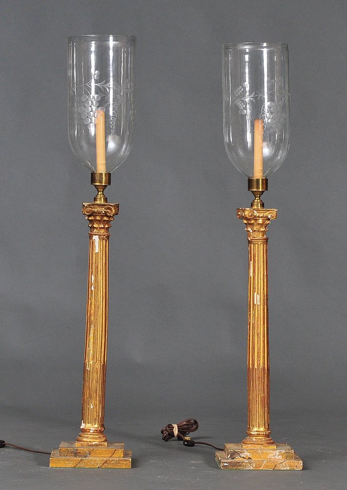 Pair of Italian Giltwood Candlesticks (1 of 3)