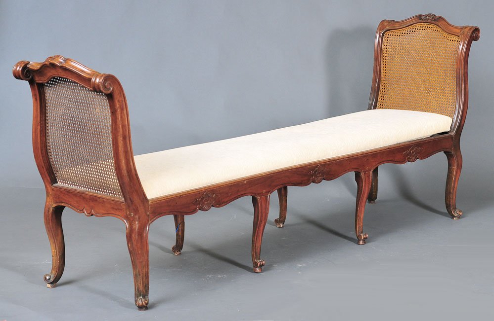 French Louis XV Style Walnut Window Seat (1 of 2)