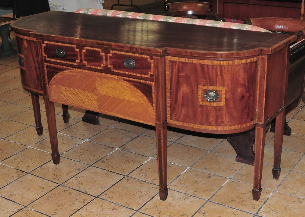 English Sheraton Style Mahogany Sideboard (1 of 1)