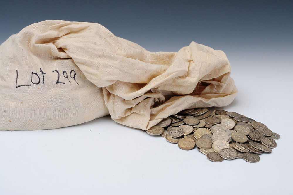 Bag of American Silver Half Dollars (1 of 2)