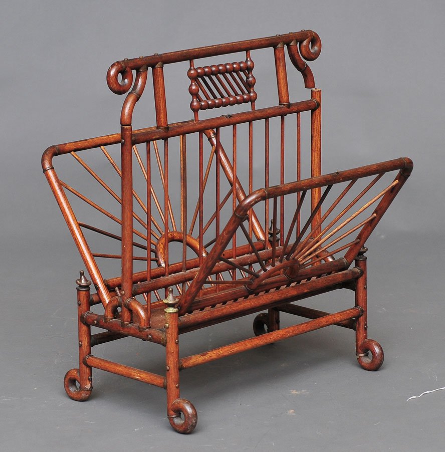 Victorian Oak Stick & Ball Folio Stand (1 of 1)