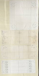 Unused Vintage Pillowcases & Tablecloths with Embrodiery Florals, Leaves & Heart Patterns: This lot is for the embrodiery artist/enthusiast. The patterns are unused vintage pillowcases & tablecloths with florals, leaves & heart patterns. The artist can use any color of embrodiery thread. So