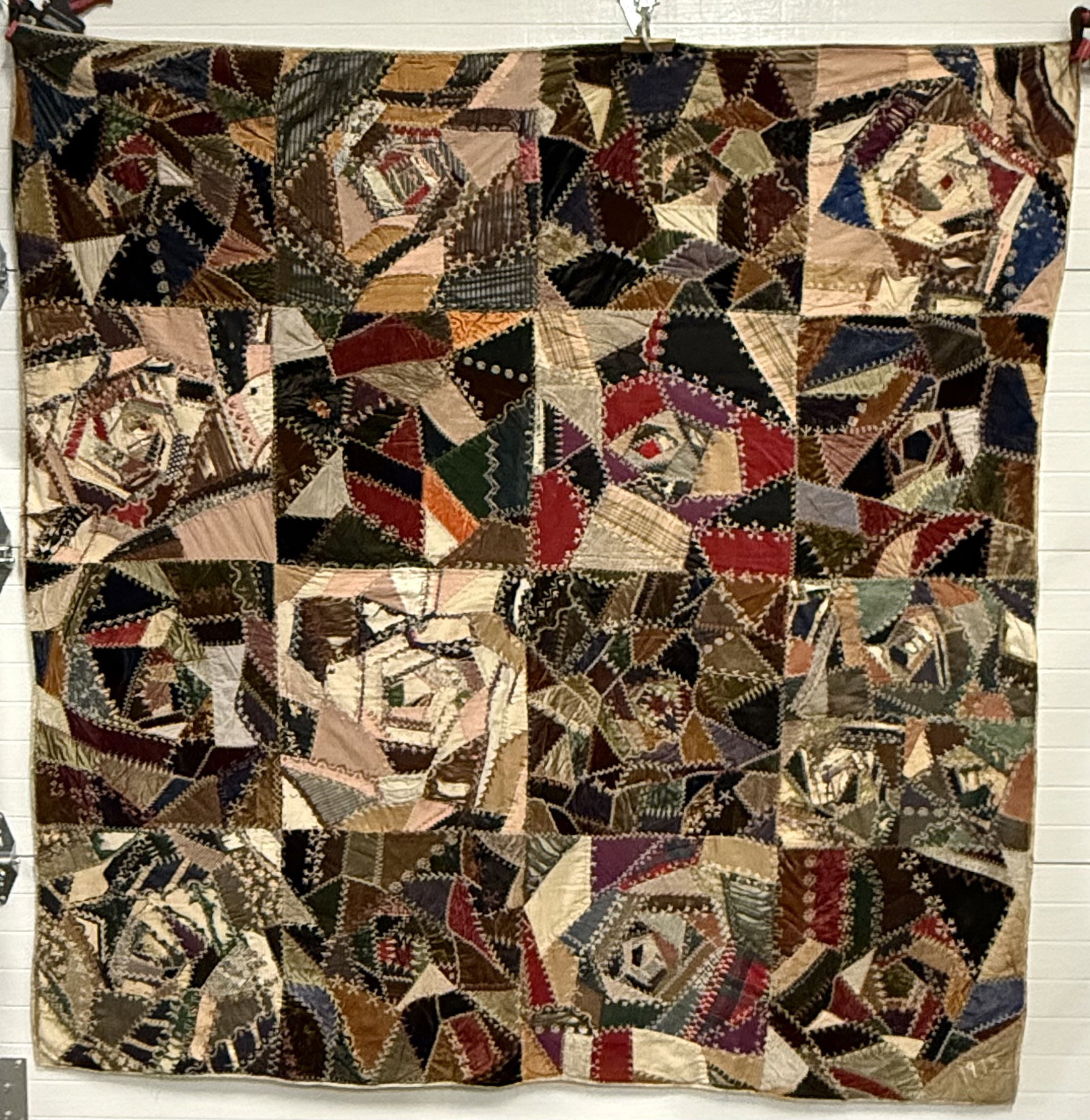 1915 Antique Handmade Crazy Quilt (1 of 4)