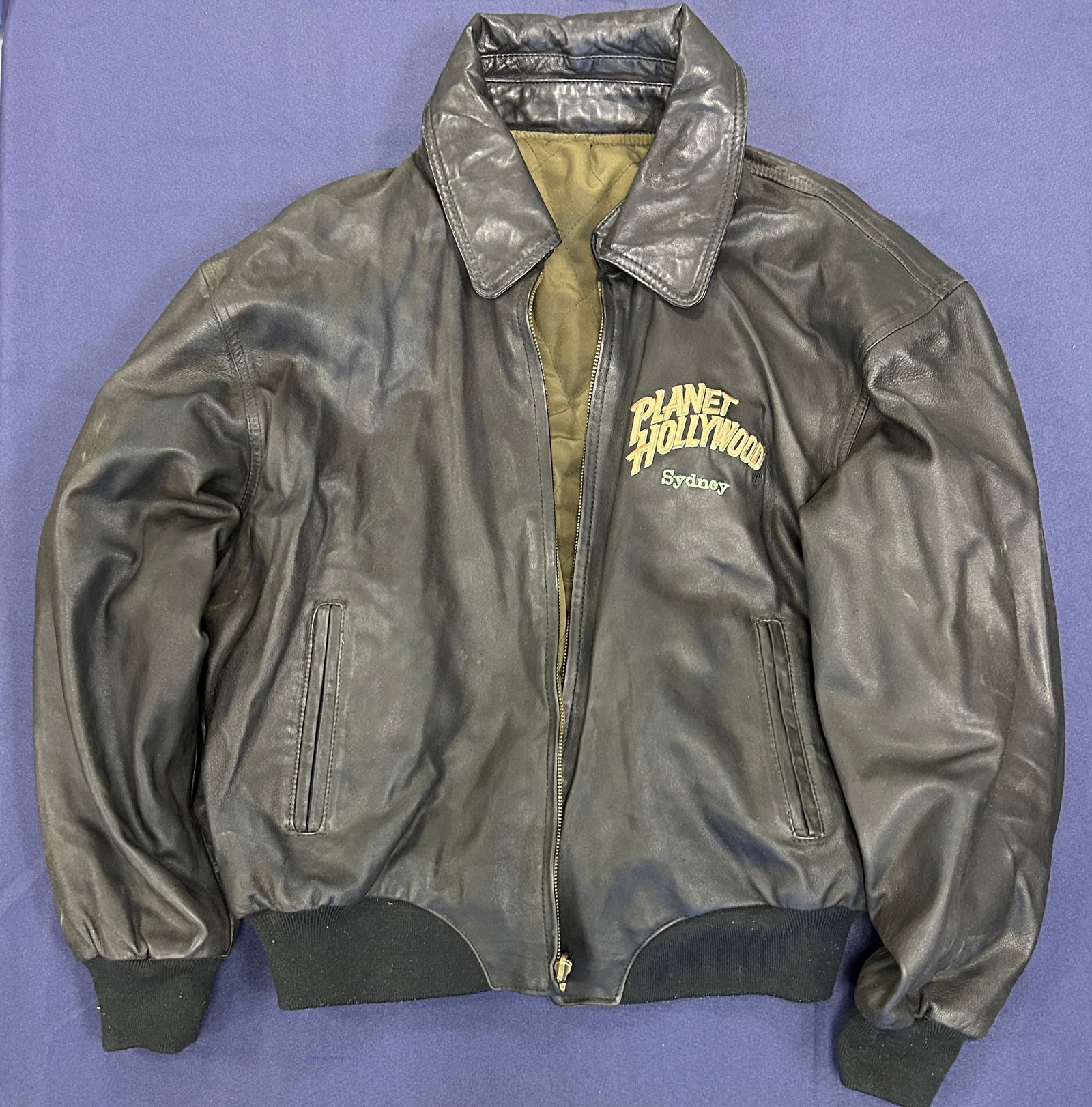 Mickey Rooney's Planet Hollywood Sydney Leather Jacket (1 of 4)