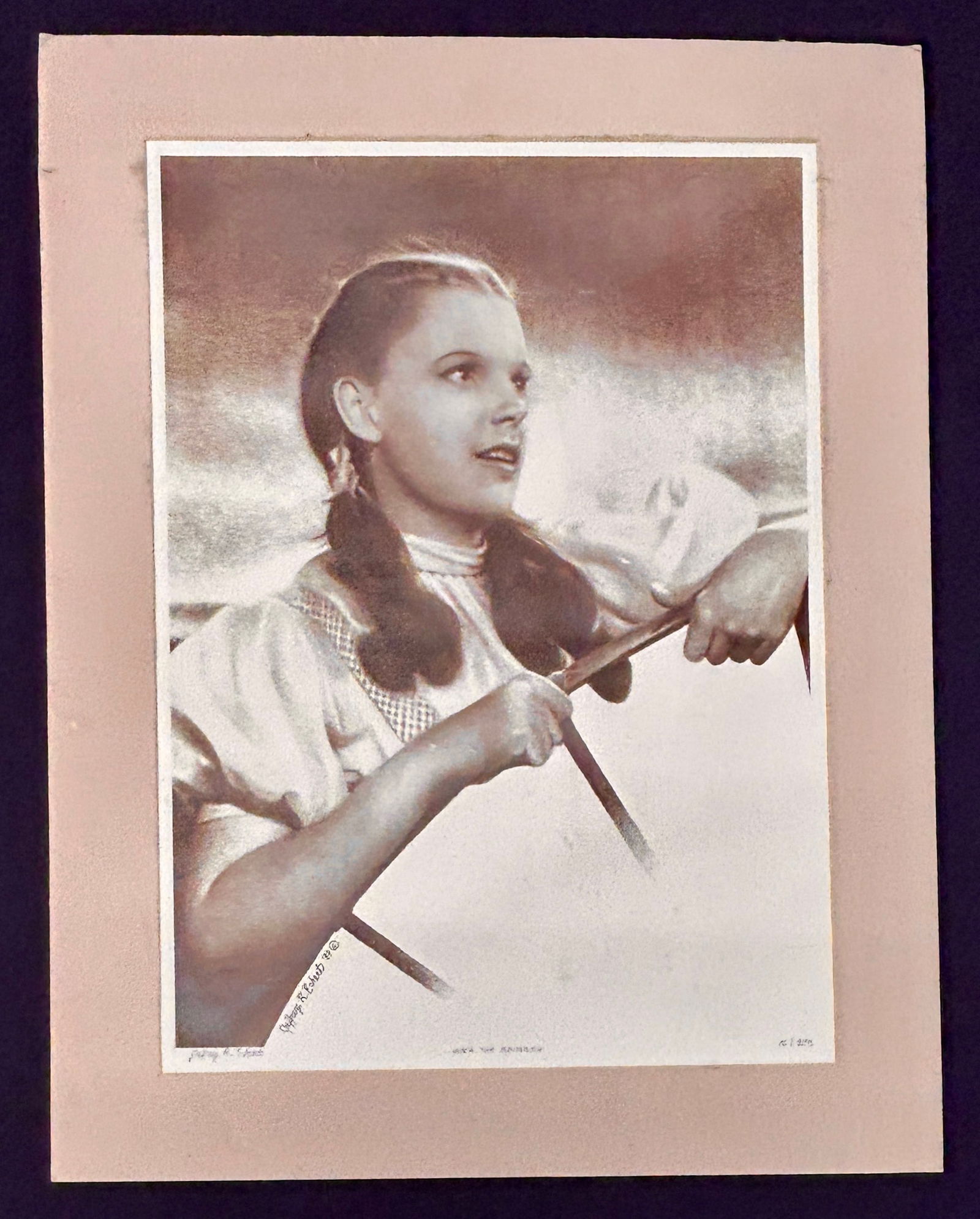 Over The Rainbow Sepia Toned Print Signed by Artist Jeffrey R. Eckert Inscribed to Mickey Rooney (1 of 7)