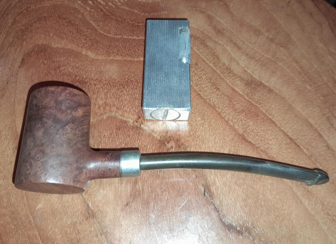 Mickey's Vintage K&P Petersons Tankard Smoking Pipe + Josephson & Sharp Sharpo Lighter Lot (1 of 5)