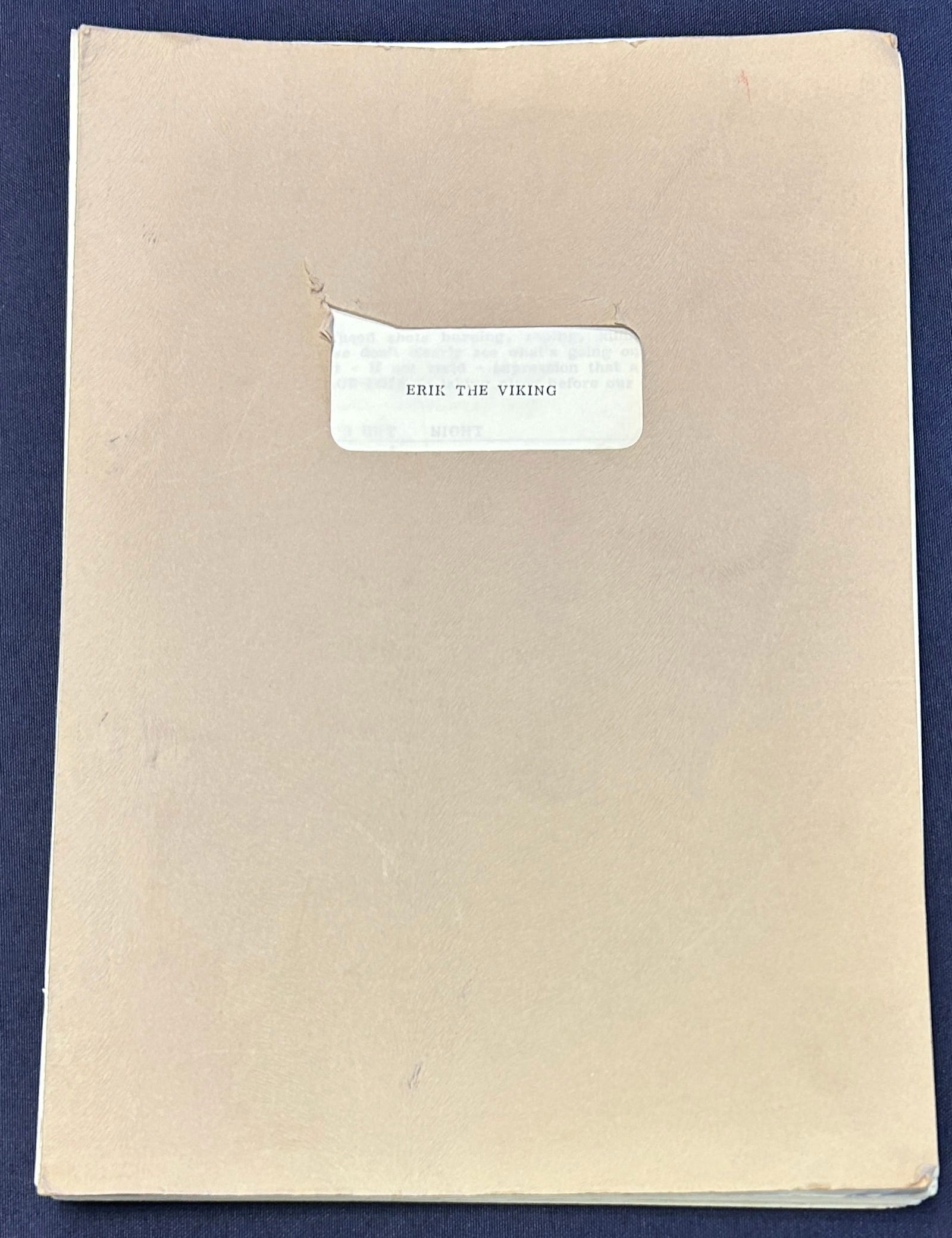 Mickey Rooney's Script: Erik the Viking (1 of 3)