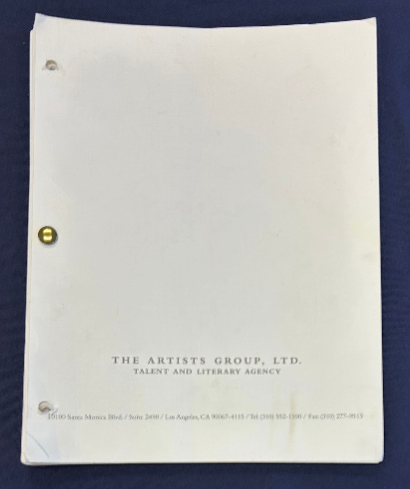 Mickey Rooney Autographed Script: Out to Sea a.k.a. Cruise Director (1 of 5)