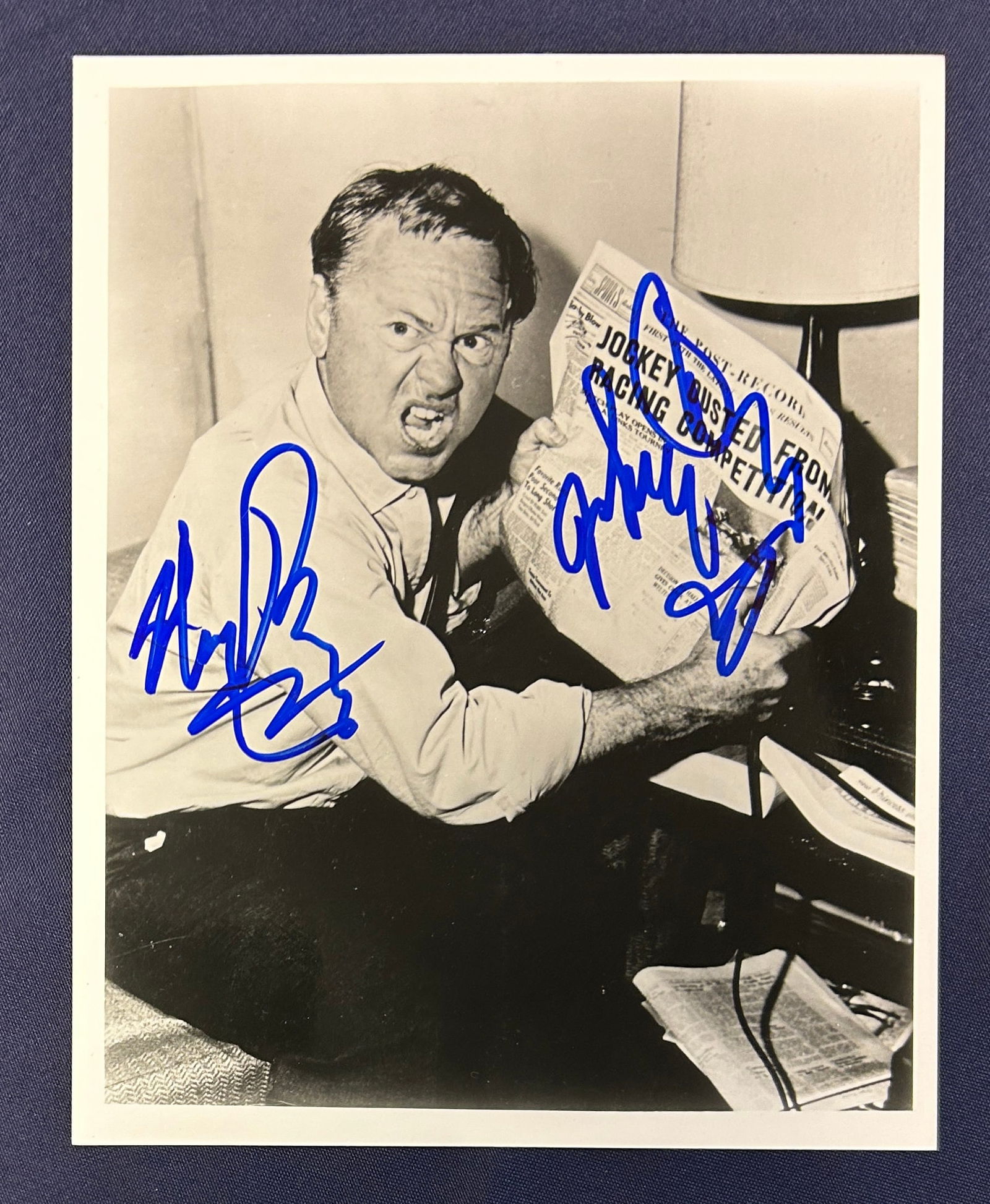 Mickey Rooney Twice Autographed Photo from The Twilight Zone "Last Night of a Jockey" (1 of 3)