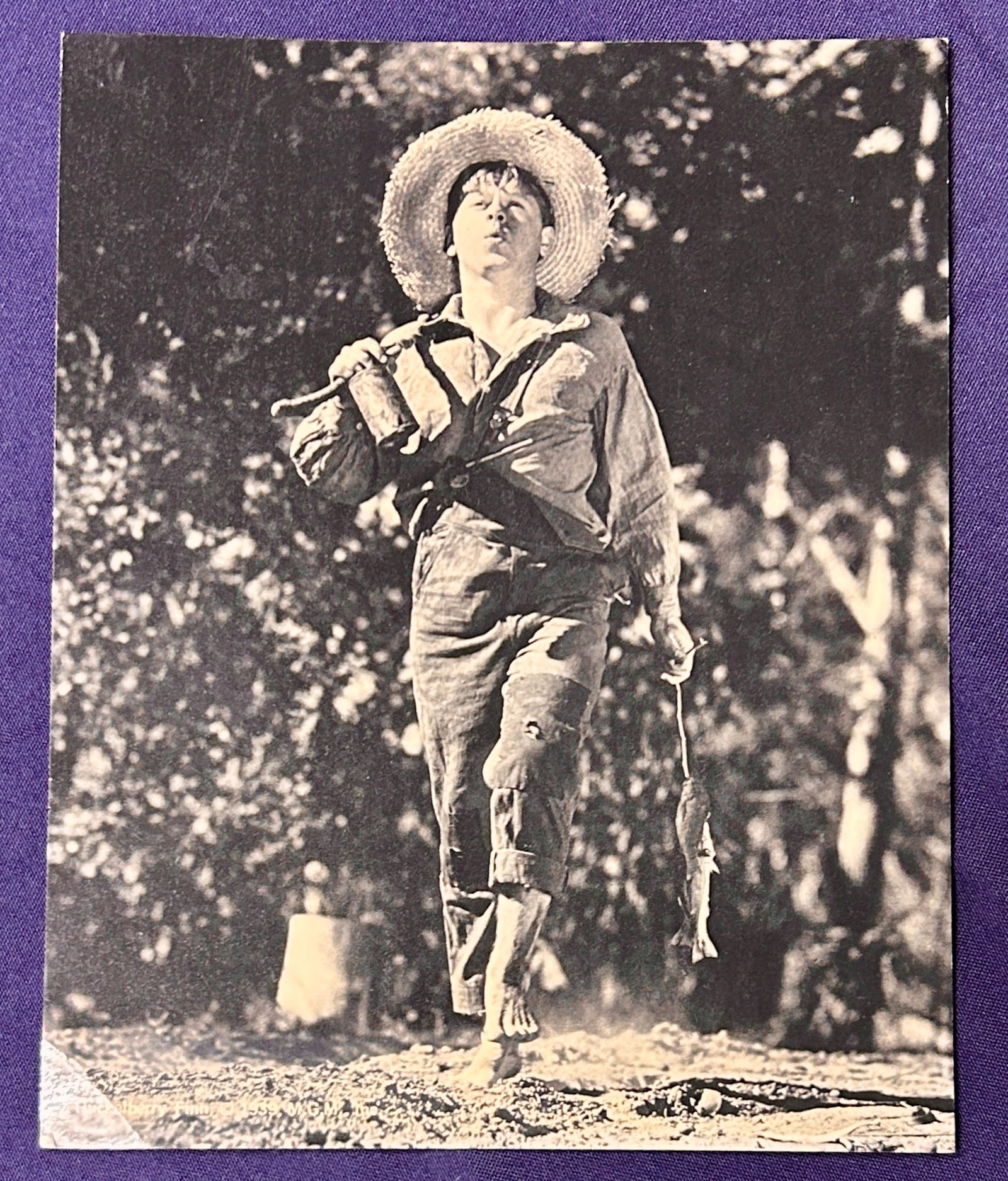 Mickey Rooney 1939 MGM "Huckleberry Finn" Black & White Photo: From the Estate of Mickey Rooney, a 1939 MGM "Huckleberry Finn" Photo #52 in black and white. The Adventures of Huckleberry Finn, a 1939 Metro-Goldwyn-Mayer film adaptation of Mark Twain's 1884 novel 