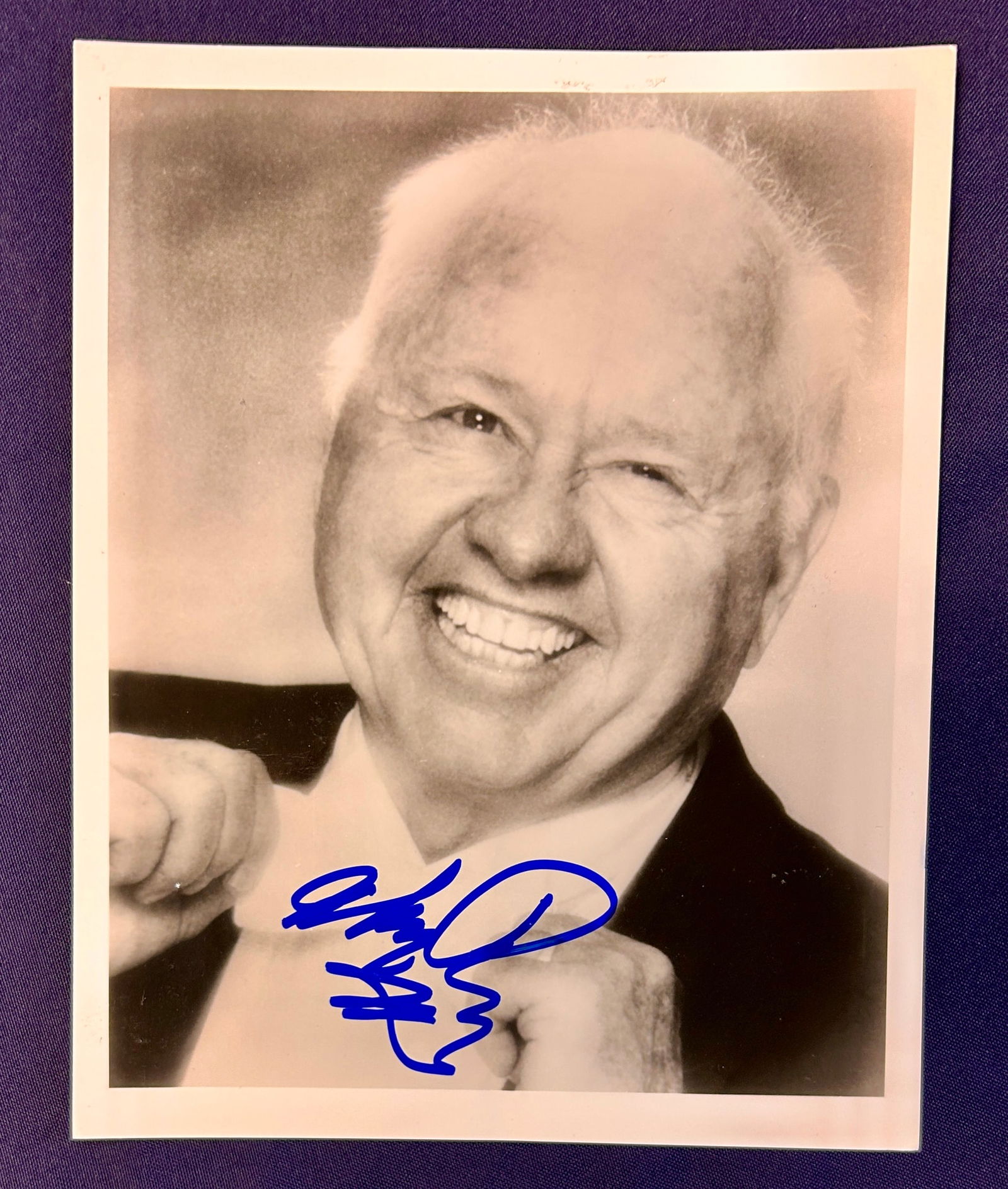 Mickey Rooney Autographed Tuxedo Head Shot (1 of 2)