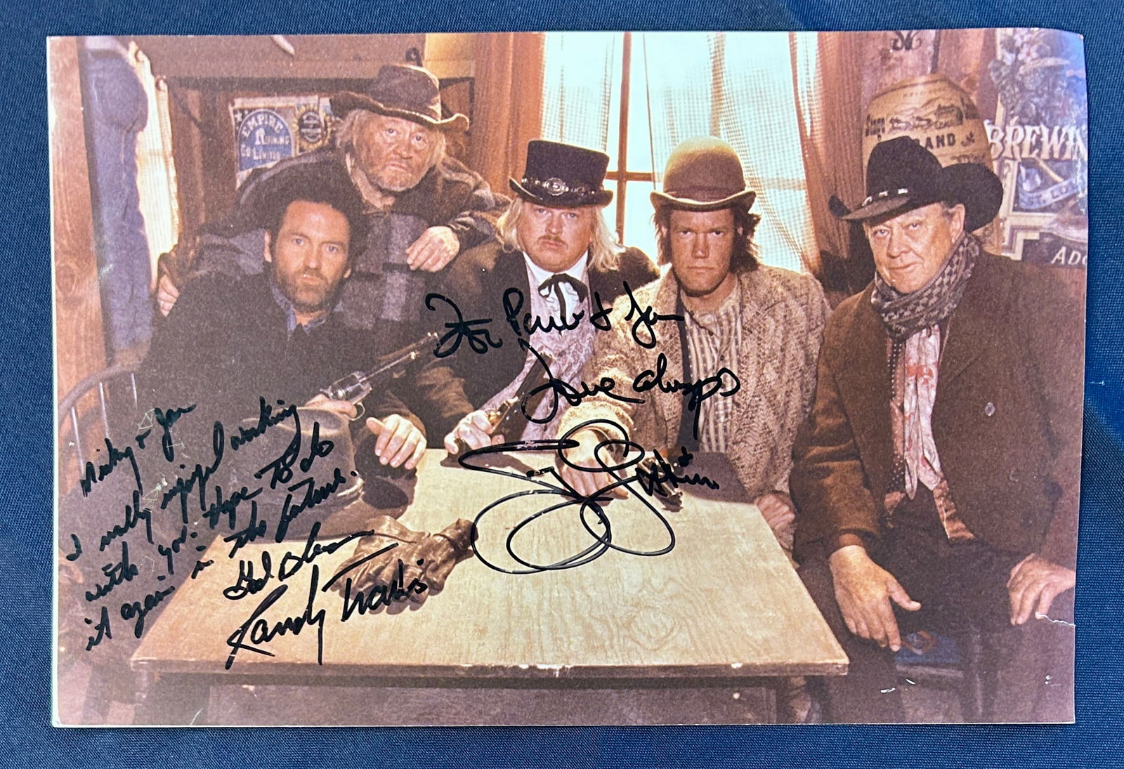 Original Photo Autographed by Randy Travis and Larry Gatlin to Mickey Rooney and Jan Rooney (1 of 4)
