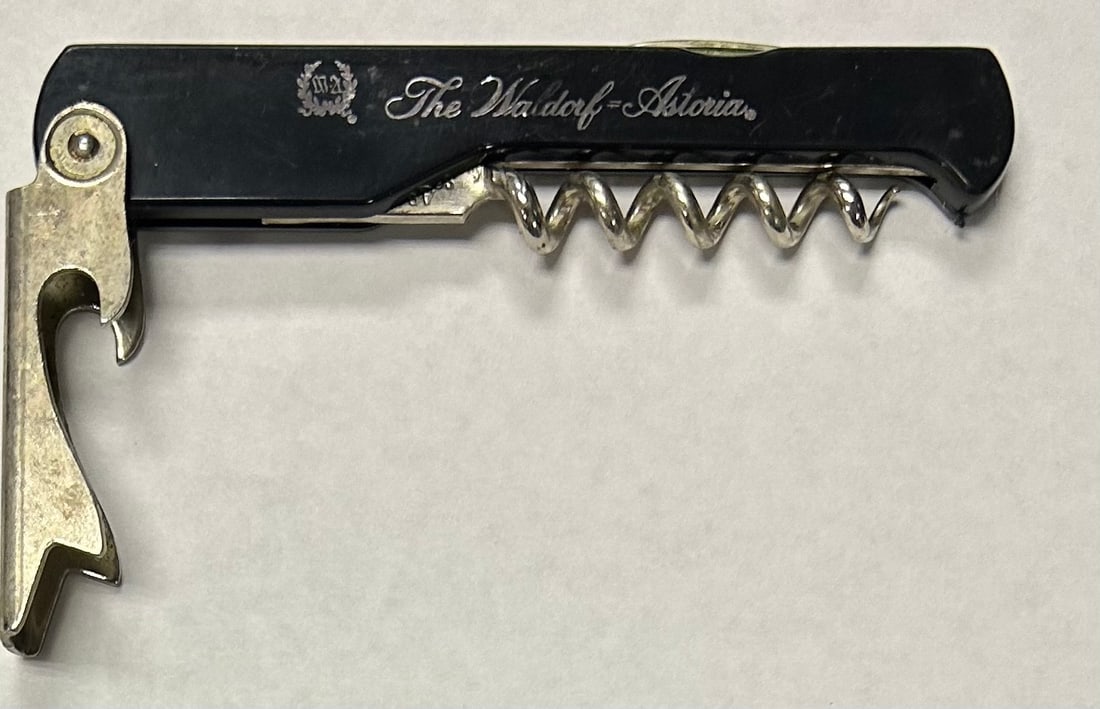 Mickey Rooney's Vintage Waldorf Astoria Bottle Opener: Mickey Rooney's Vintage Waldorf Astoria Bottle Opener.