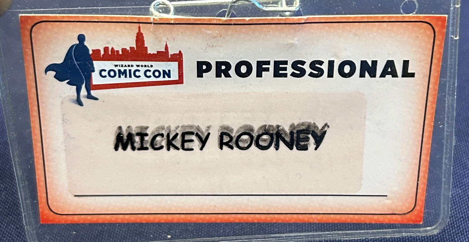 Mickey Rooney's Wizard World Comic Con Professional Badge (1 of 2)