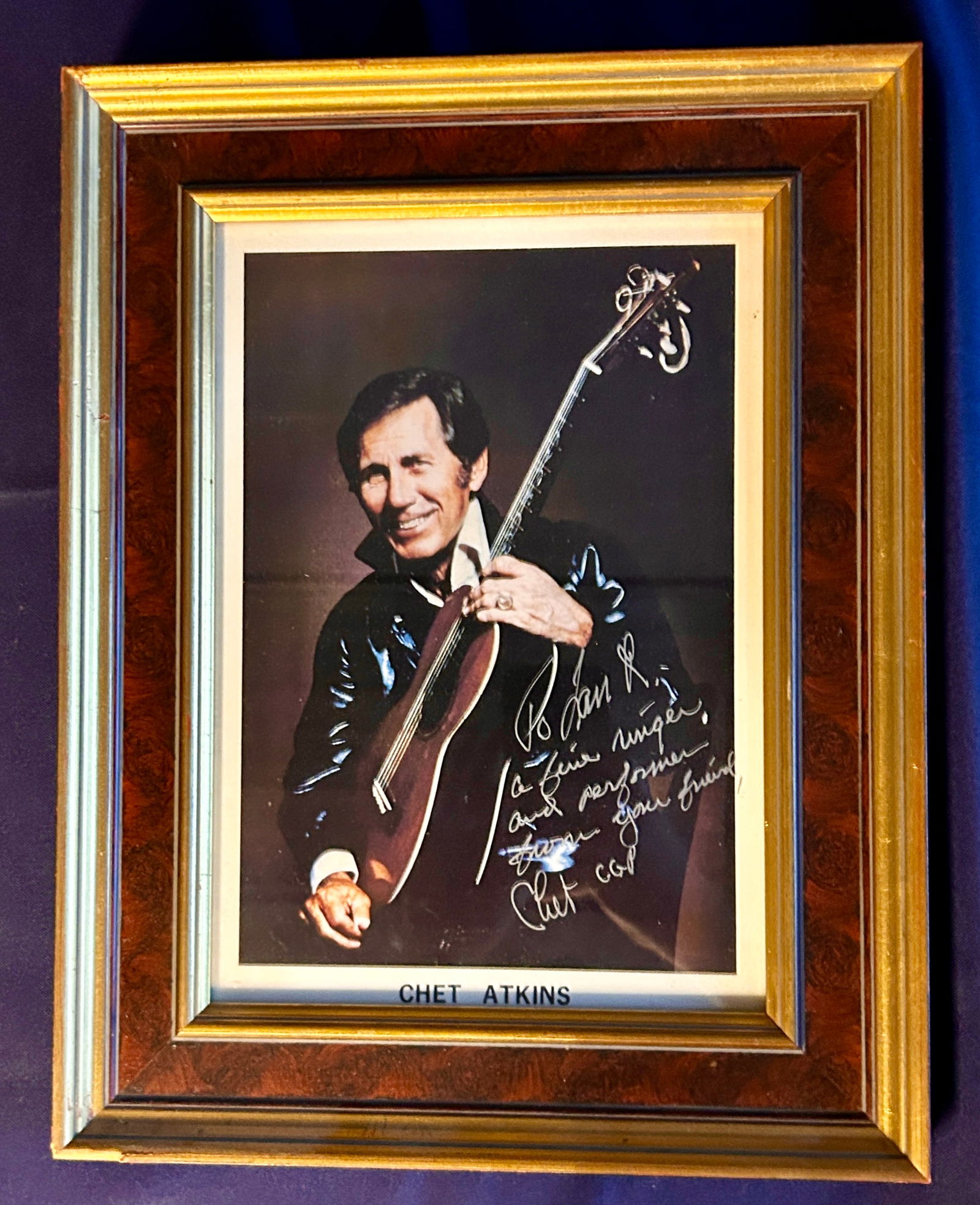 Chet Atkins Autographed Photo Inscribed to Jan Rooney (1 of 3)