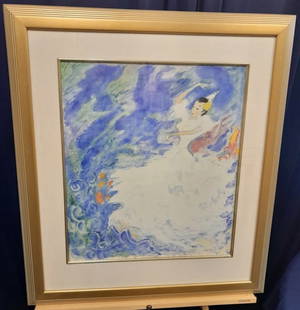 1959 Original Water Color Painting: 1959 Original Water Color Painting signed I.H. Landshavin. Measures 26.25 in. W x 29.5 in. H (framed). See photos for condition. Purchased from a Los Angeles artist's estate.
