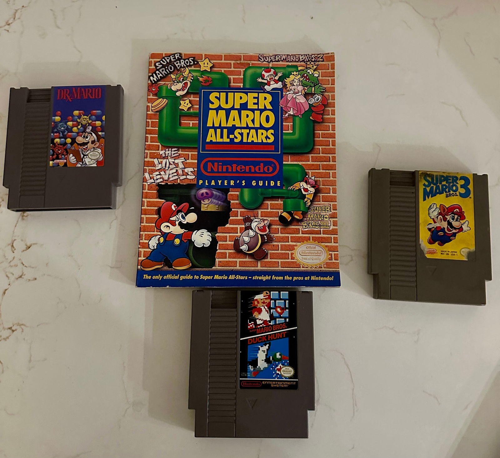 Super Mario Bros Nintendo NES Original Games lot, Duck hunt/Mario Bros, Dr. Mario, Super Mario, Supe (1 of 2)