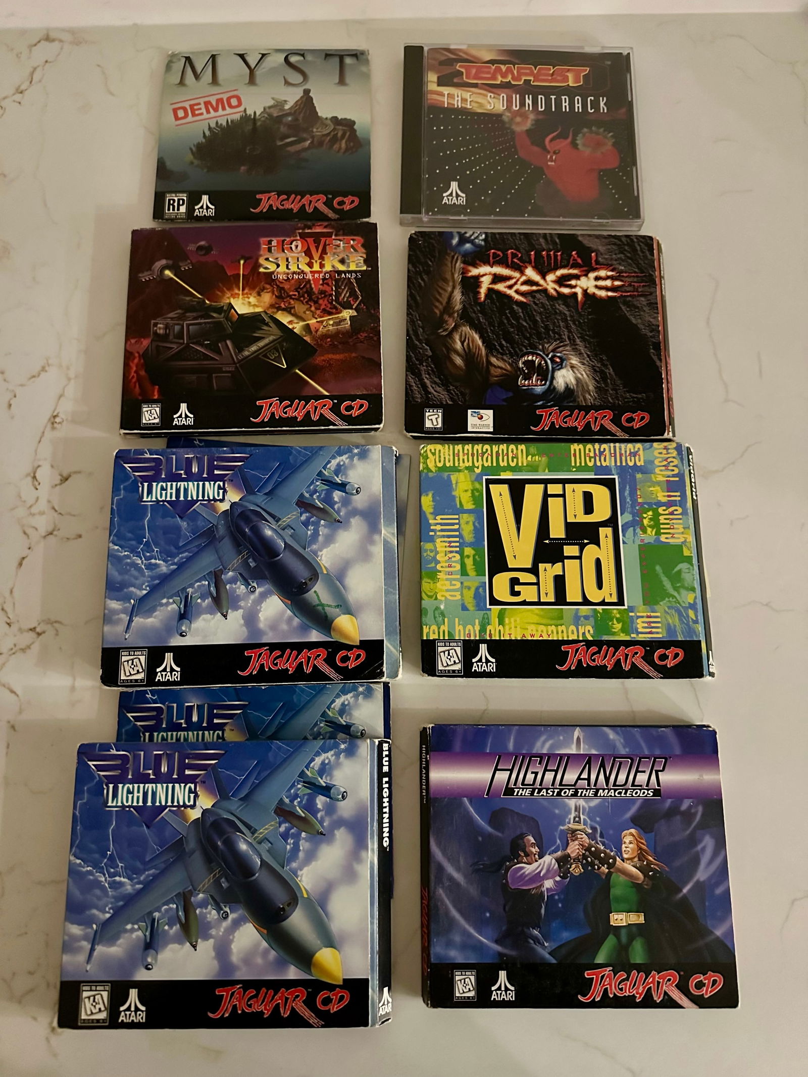 Atari Jaguar CD Games (8) duplicate Blue Lightning with manuals: Atari Jaguar CD Games (8) duplicate Blue Lightning with manuals