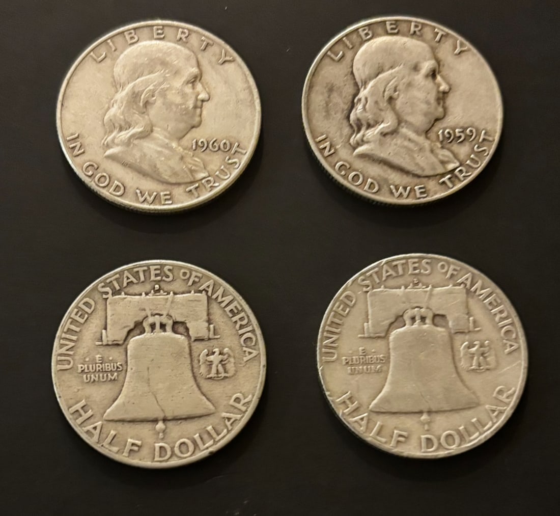 Group of (38) 90% Silver Franklin Half Dollars – Mixed Dates (1951–1963) (1 of 3)