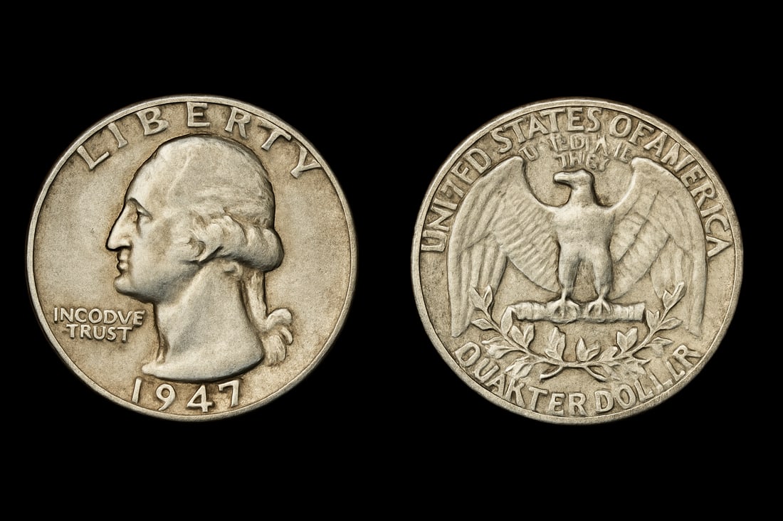 1947-S Washington Quarters – 40 Coins (Full Roll) – 90% Silver (1 of 1)