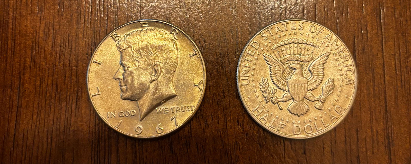 Lot of 21 – 1967 Kennedy Half Dollars, 40% Silver (Circulated) (1 of 2)