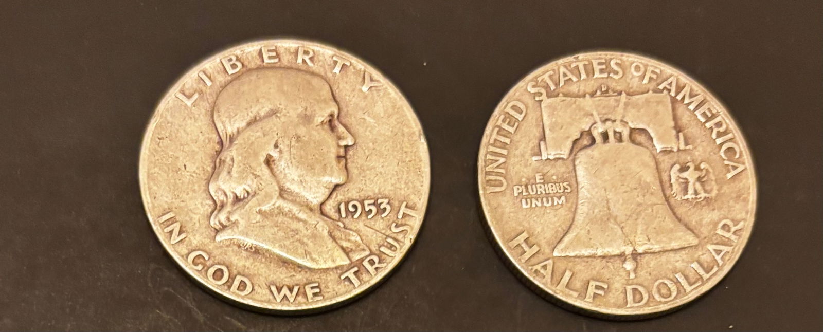 Six (6) Franklin Half Dollars – 1953 – 90% Silver (1 of 2)