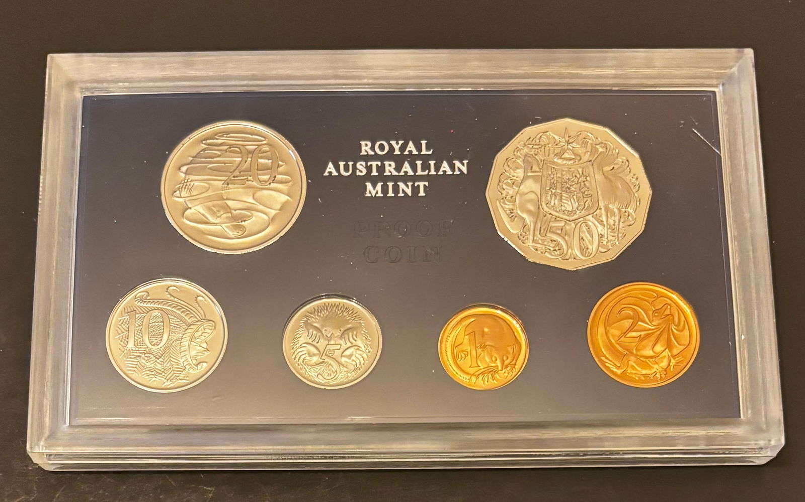 1970 Royal Australian Mint – Official Proof Coin Set (7 Coins) – Original Hard Plastic Case (1 of 2)